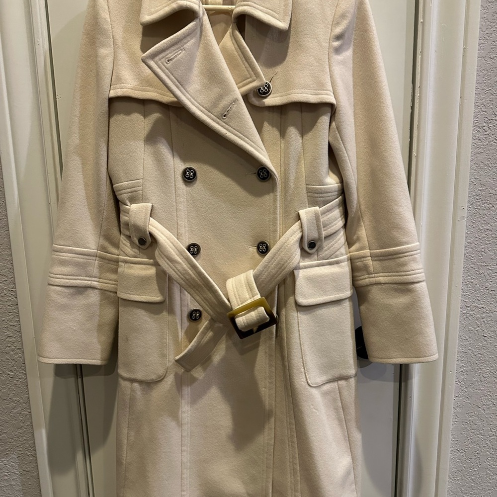Laundry By Shelli Segal Cream Trench Coat